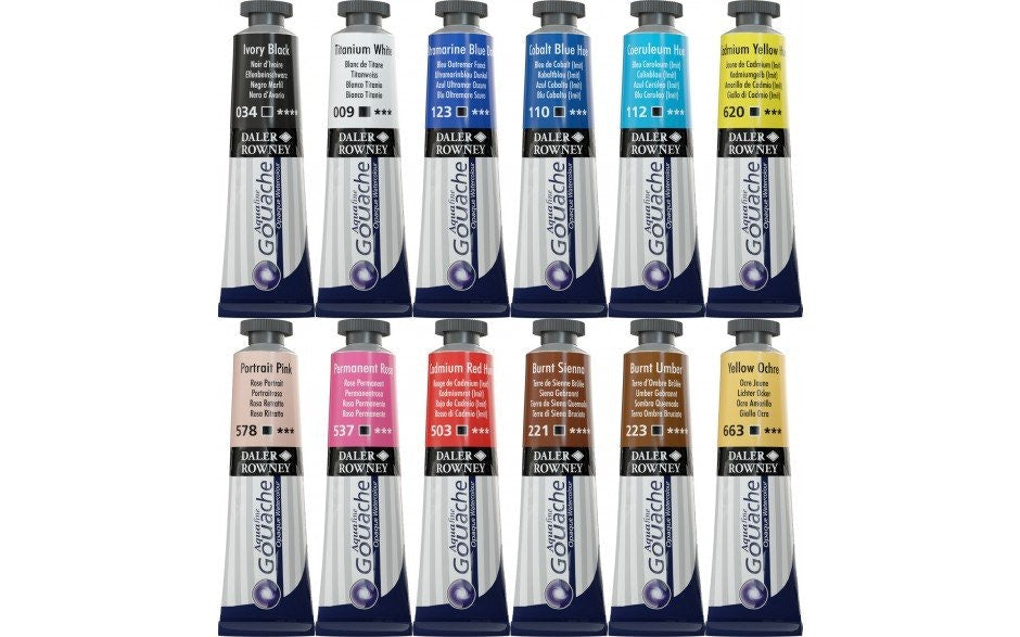 Daler Rowney Aquafine Watercolour Paint 24 Half Pan Set