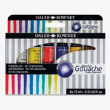 Daler Rowney Aquafine Gouache Opaque Watercolour Set of 6x15ml
