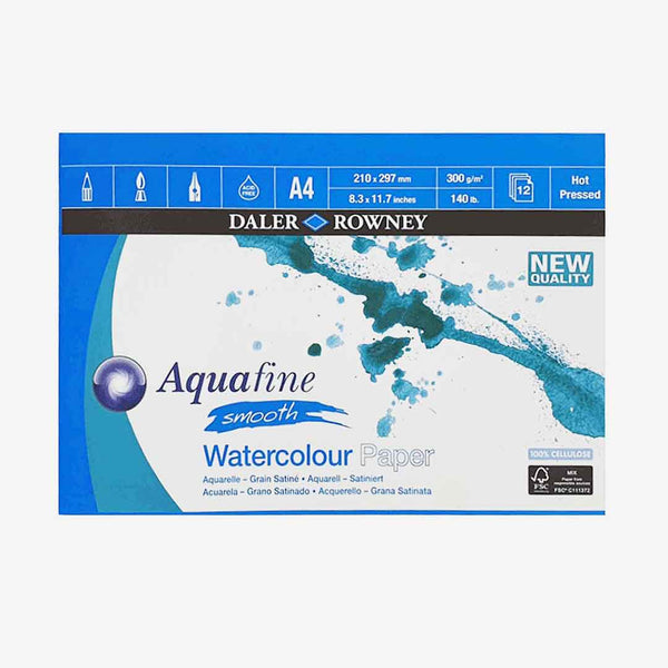 Daler Rowney Aquafine Smooth Watercolor Pads 300Gsm