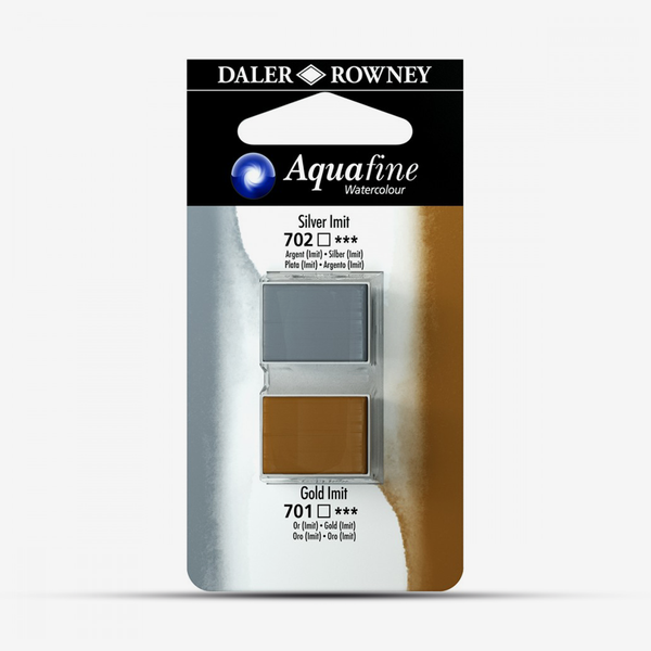 Daler Rowney Aquafine Watercolour Half Pan Set Of 2