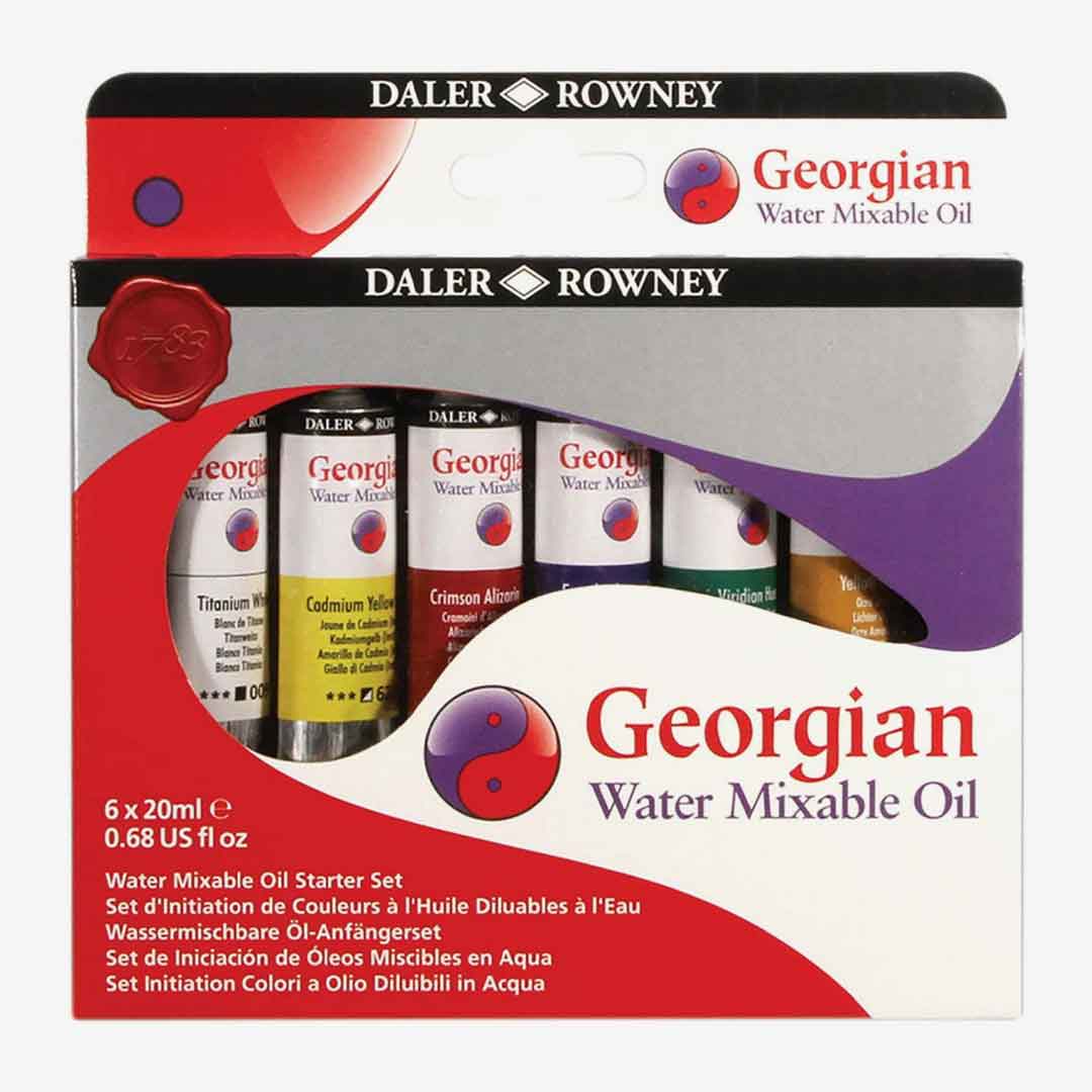 Daler Rowney Georgian Water Mixable Oil Set Of 6x20ml
