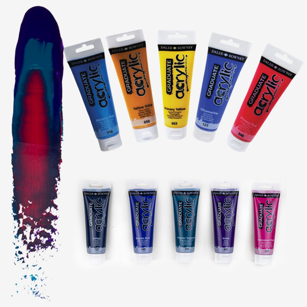 Daler Rowney Graduate Acrylic Paint 120ml Tube - thestationerycompany.pk