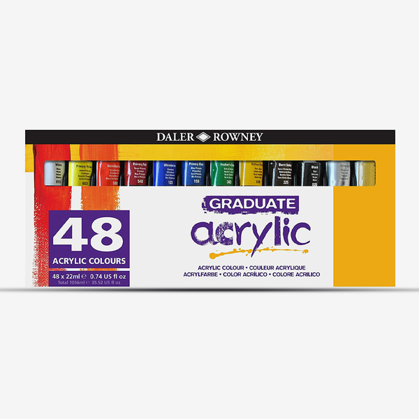 Daler Rowney Graduate Acrylic Paint 22ml Tubes Set of 48 Pcs