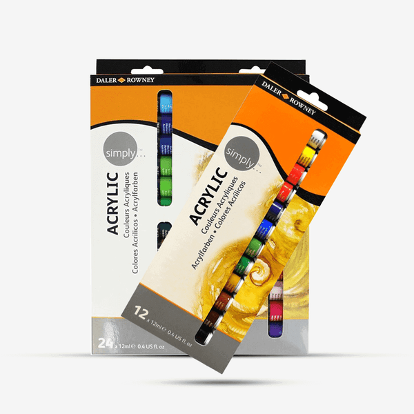 Daler Rowney Simply Acrylic Paint Set 12-24pcs