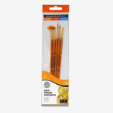 Daler Rowney Simply Gold Taklon Brush Set Of 5 Pcs