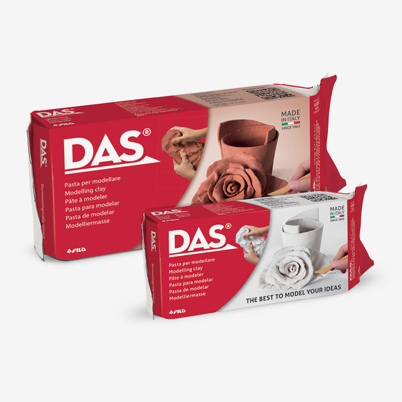 Das Air Dry Modelling Clay White Terracotta Colors - thestationerycompany.pk