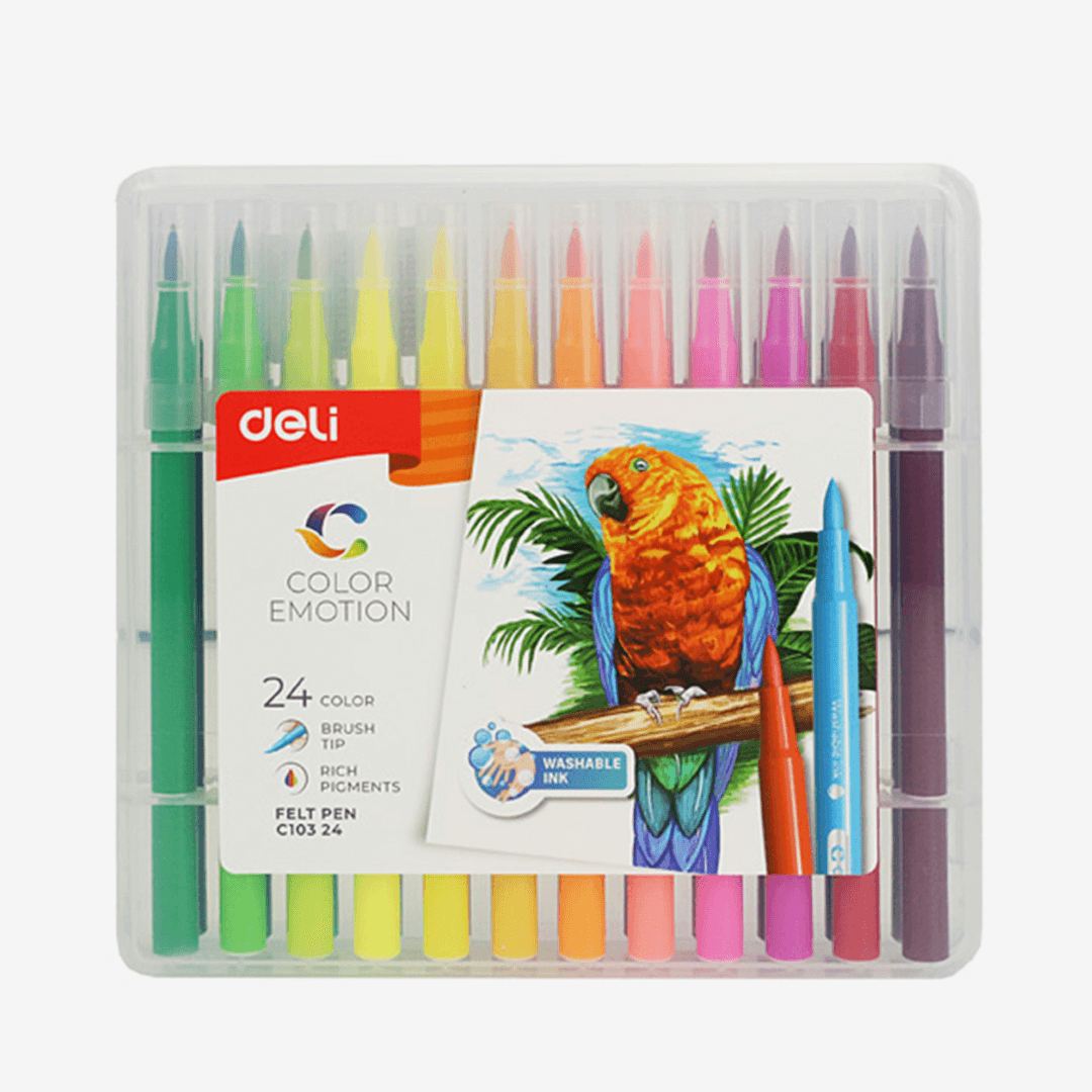 Deli Color Emotion Felt Pen Set Of 24 C 10324