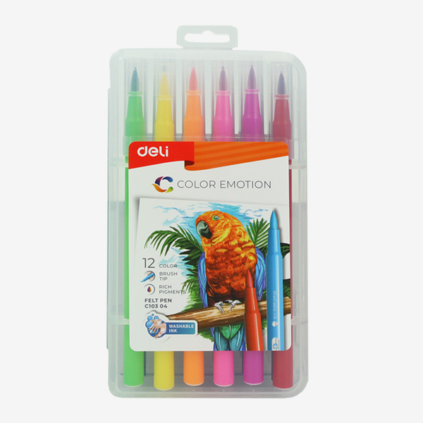 Deli EC10304 Watercolor Felt Pen 12 Pcs