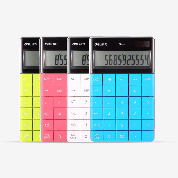 Deli E1589 Modern Soft Calculators 12-digit - thestationerycompany.pk