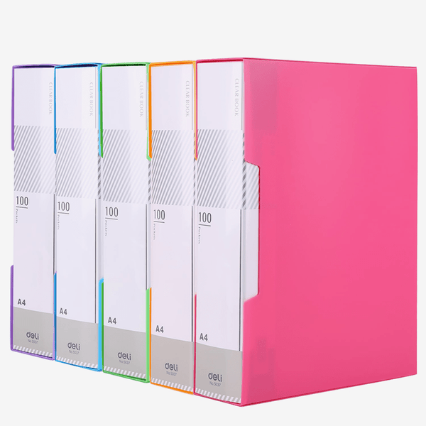 Deli E5037 Display Book A4 100 Pockets - thestationerycompany.pk