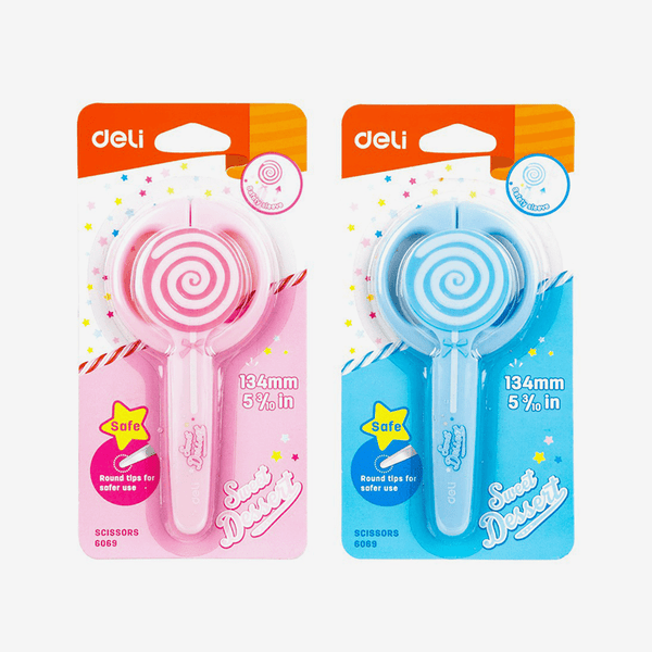 Deli E6069 Scissors Scissors Lovely Lollipop Shape - thestationerycompany.pk