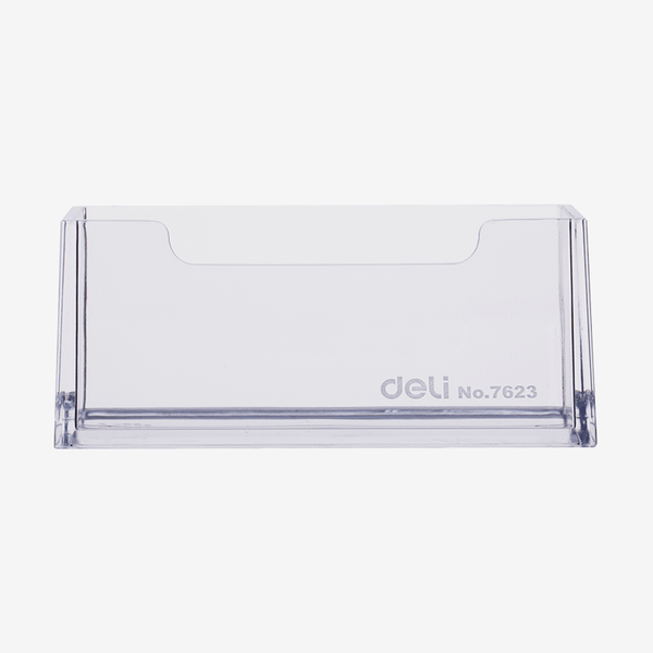 Deli E7623 Transparent Business Card Holder - thestationerycompany.pk