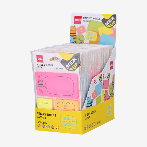 Deli EA55502 Sticky Notes Set 50 Sheets - thestationerycompany.pk