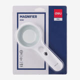 Deli Magnifier 2 Glass With LED 75mm 9099 - thestationerycompany.pk