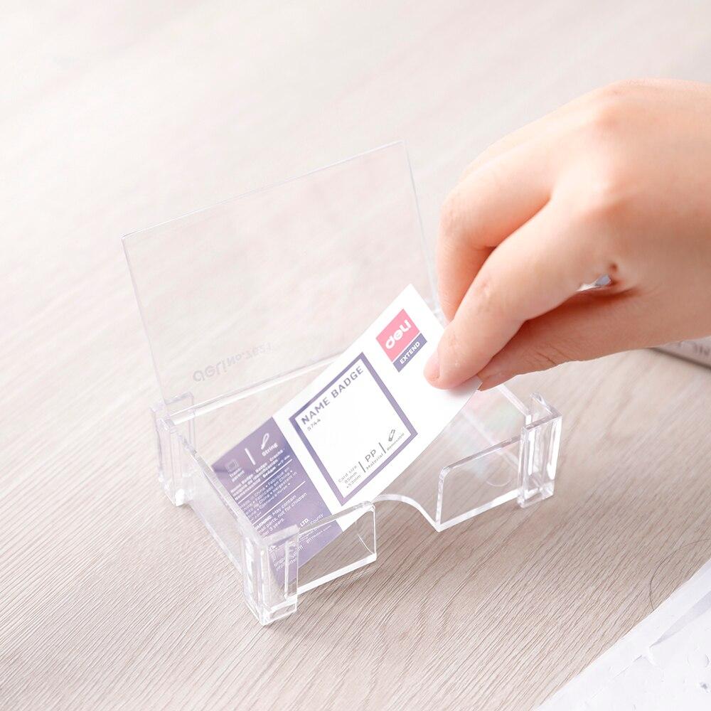 DELI Business Card Holder With Cover E7621 - thestationerycompany.pk