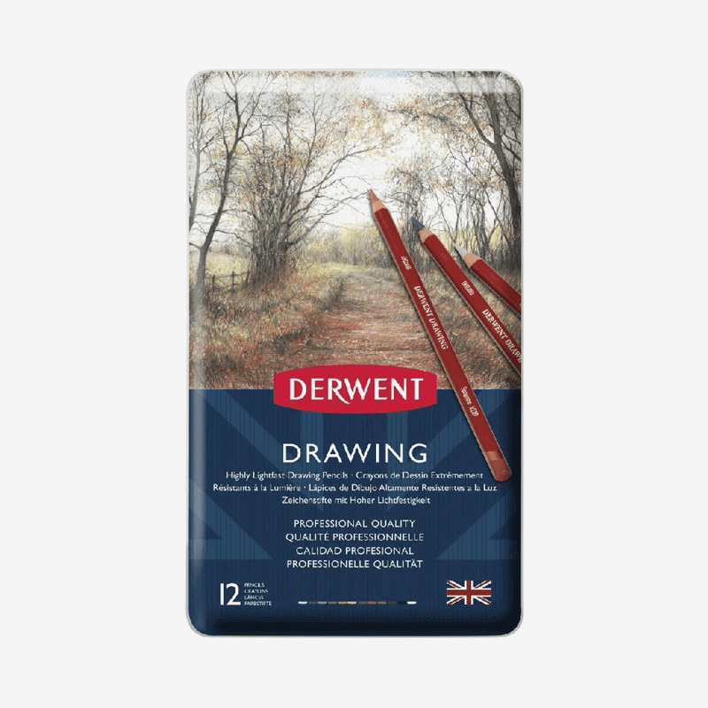 Derwent Drawing Color Pencil Tin Pack Of 12