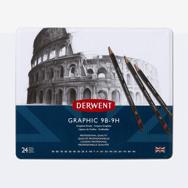 Derwent Graphite Degree Pencils Tin Pack Of 24