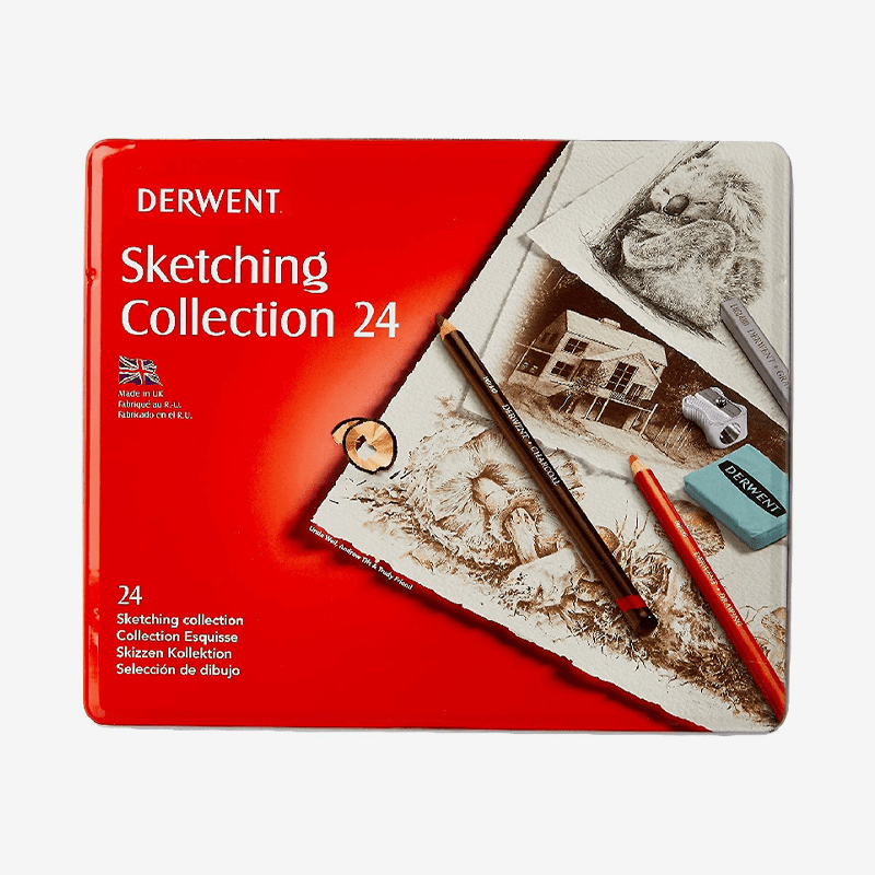 Derwent Sketching Pencil Collection Tin Packs - thestationerycompany.pk