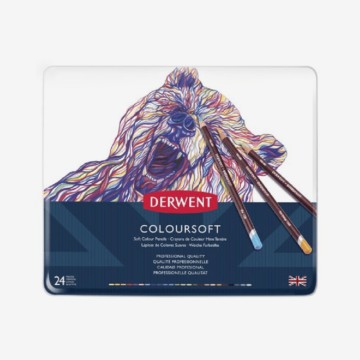 Derwent Soft Color Pencils Tin Sets - thestationerycompany.pk
