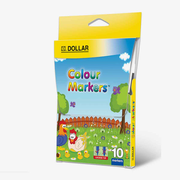 Dollar Assorted Color Marker Pack Of 10