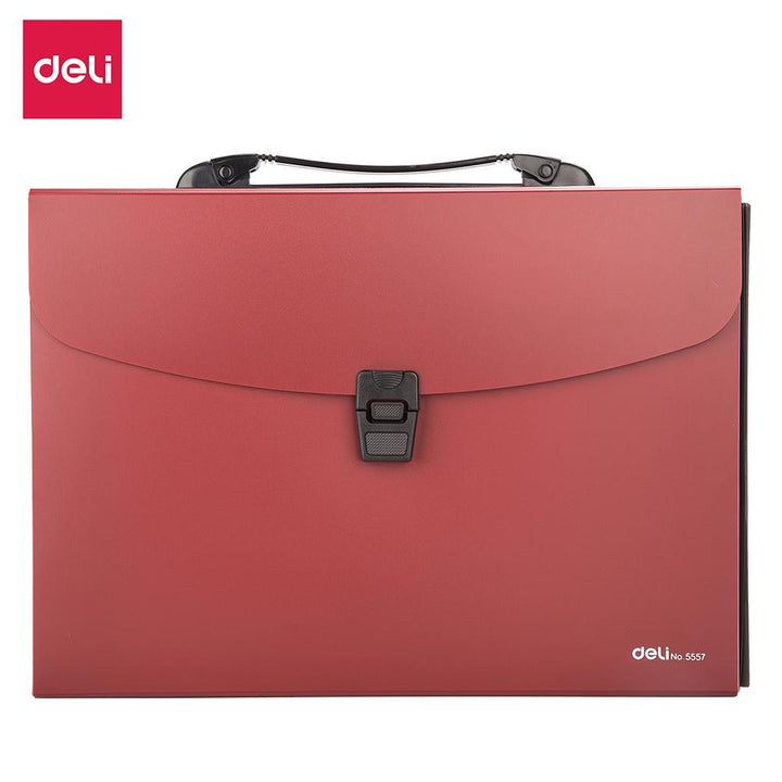 Deli Expanding File 13 Pocket A4 With Lock E5557 - thestationerycompany.pk