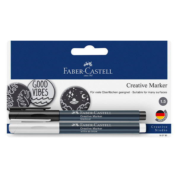 Faber Castell Creative Marker Set of 2 Black & White