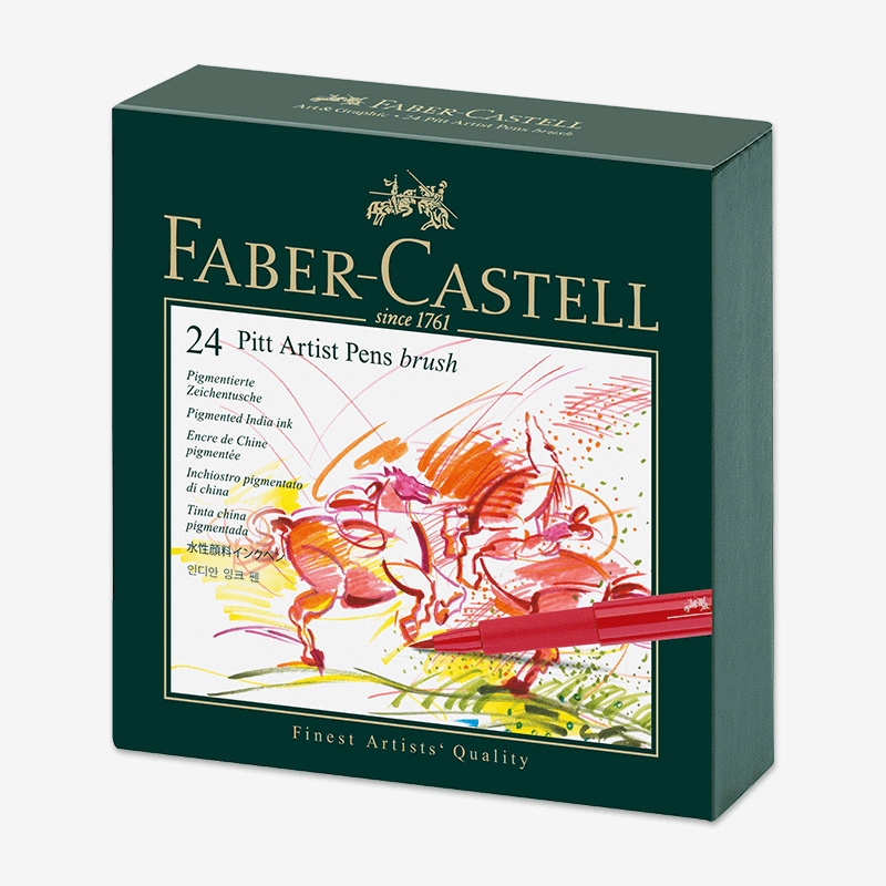 Faber Castell Pitt Artist Pen Studio Set Of 24 Brush Tips