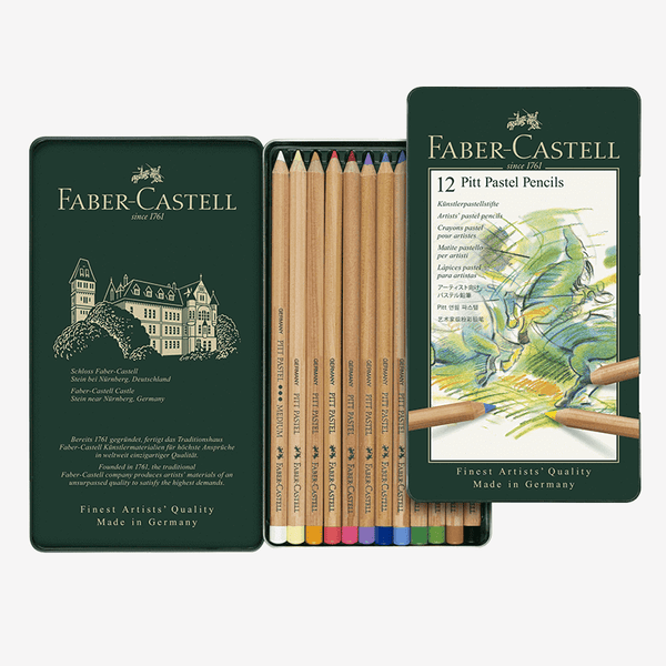 Faber Castell Pitt Pastel Pencils Tin of 12