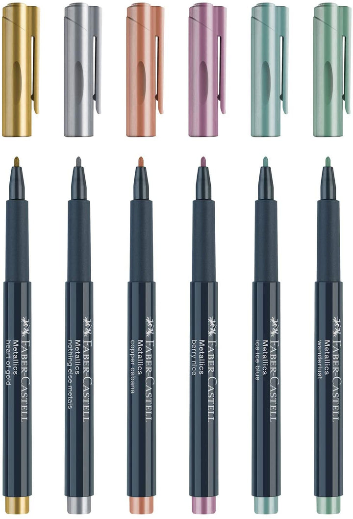 Faber Castell Metallic Color Marker Set Of 6 Pieces - thestationerycompany.pk