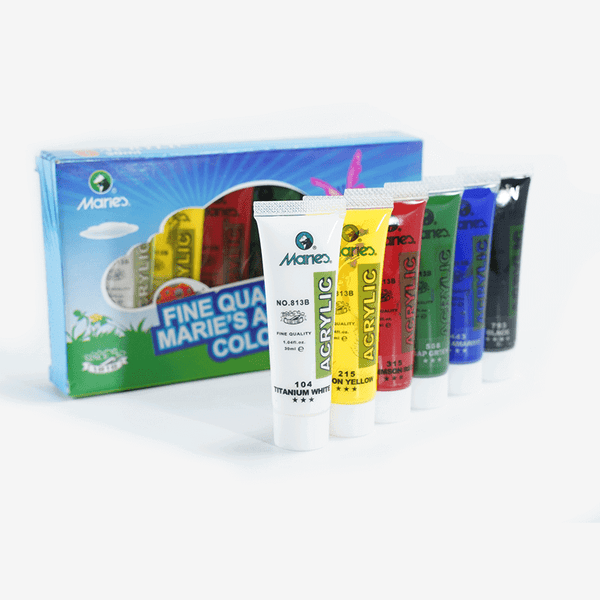 Maries Fine Quality Acrylic Paints 30ml Set 6 Pieces