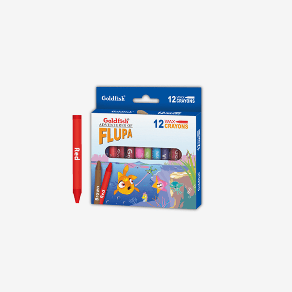 Goldfish Wax Crayon 9mm Pack Of 12 - thestationerycompany.pk