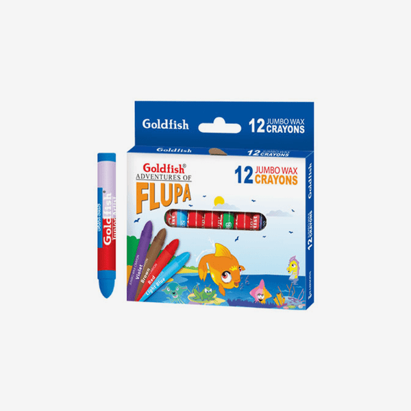 Goldfish Wax Crayon Jumbo Color Pack Of 12 - thestationerycompany.pk