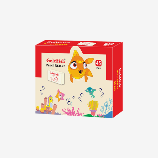 Goldfish Flupa Pencil Eraser Pack Of 45 - thestationerycompany.pk