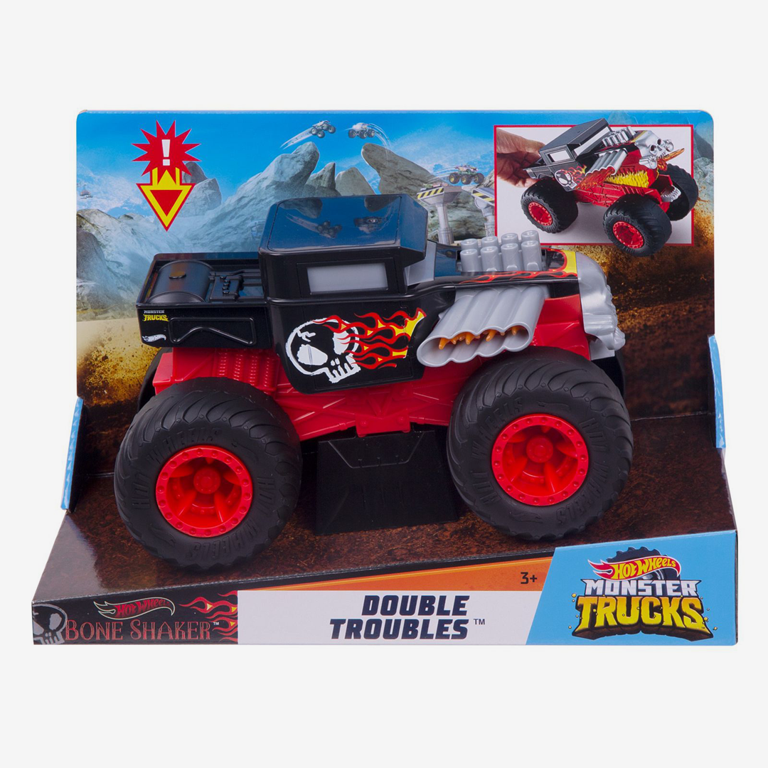  Hot Wheels Monster Trucks Bone Shaker die-cast 1:24 Scale  Vehicle with Giant Wheels for Kids Age 3 to 8 Years Old Great Gift Toy  Trucks Large Scales : Toys & Games