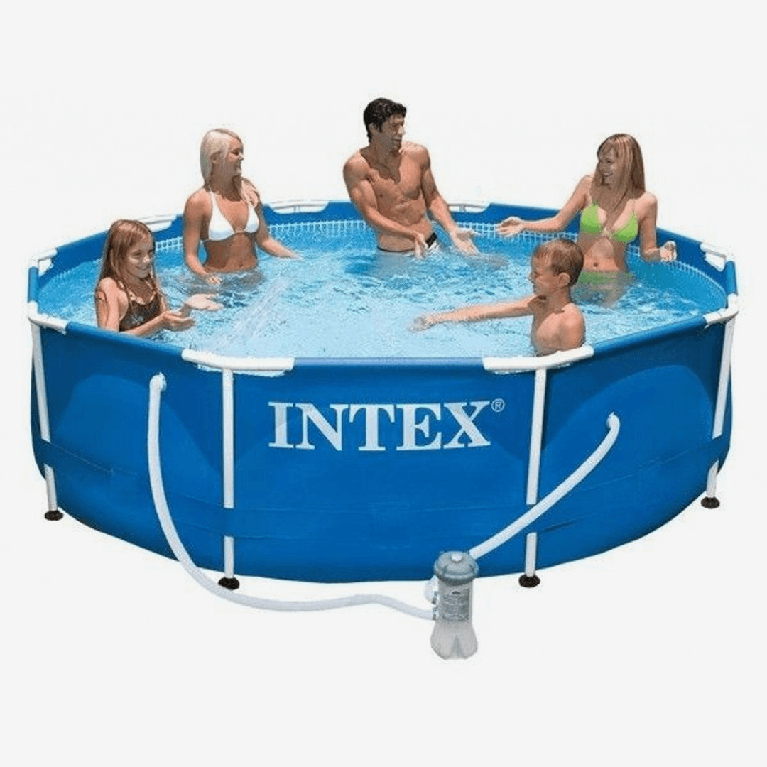 INTEX Round Metal Frame Pool 305 cm X 76 cm With Filter Pump