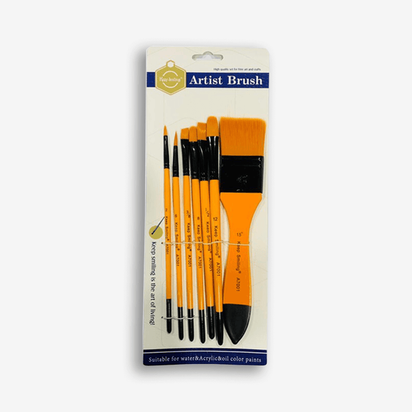 Keep Smiling Acrylic Mix Brush Pack of 7
