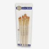 Keep Smiling Filbert Artist Brush Set Of 6