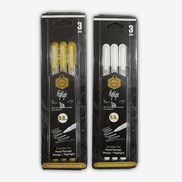 Keep Smiling Gel Pen 0.8mm Pack Of 3