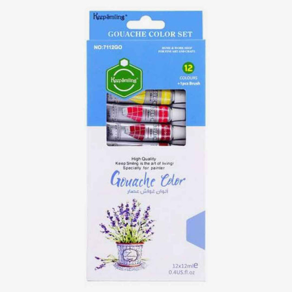 Keep Smiling Gouache Color 12ml Pack Of 12