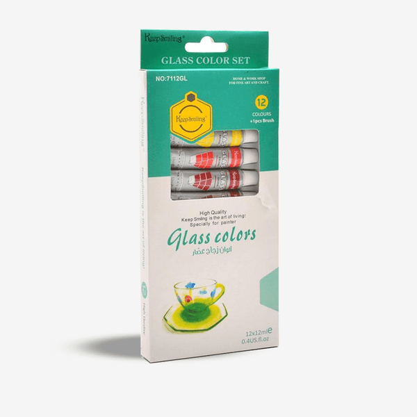 Keep Smiling Glass Paint Tube Pack Of 12 - thestationerycompany.pk
