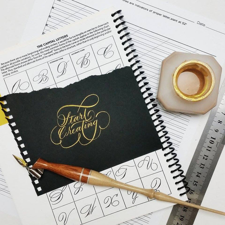 Zig Kuretake Brilliant Calligraphy Ink Gold Mica - thestationerycompany.pk