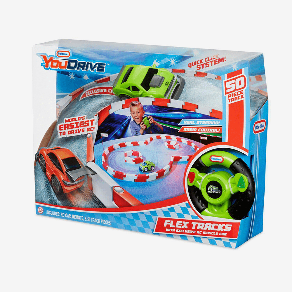 Little Tikes YouDrive Flex Tracks with RC Green Muscle Car