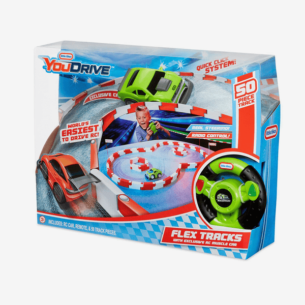 Little Tikes YouDrive Flex Tracks with RC Green Muscle Car - thestationerycompany.pk
