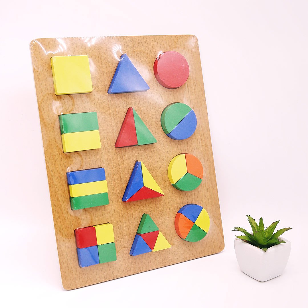 Math Shape Block Educational Wooden Toys