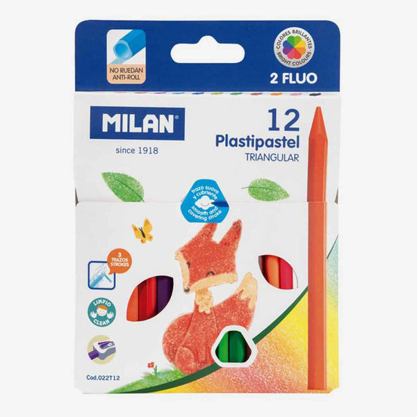 Milan Triangular PlastiPastel Box of 12