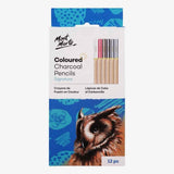 Mont Marte Coloured Charcoal Pencils Pack Of 12