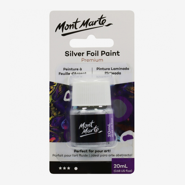 Mont Marte Premium Silver Foil Paint 20ml