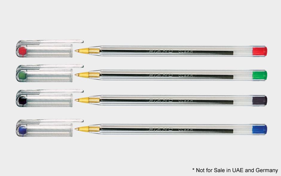 Piano Clear Ballpoint Pen 1mm - thestationerycompany.pk