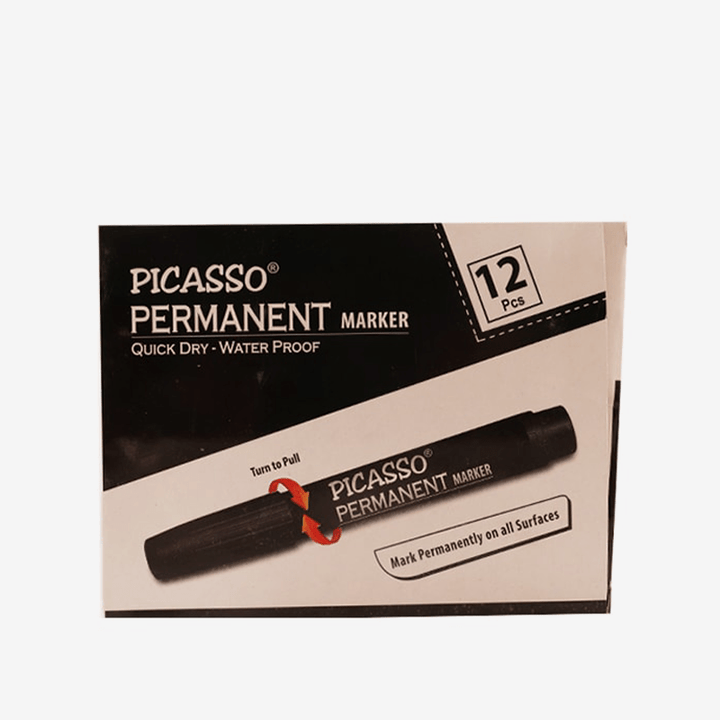 Picasso Permanent Marker Pack Of 12 - thestationerycompany.pk