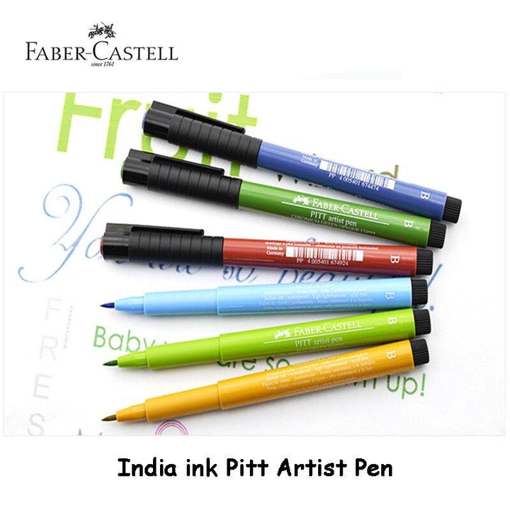 Faber Castell Pitt Artist Pen Brush Tip Marker - Wallet of 6 - thestationerycompany.pk